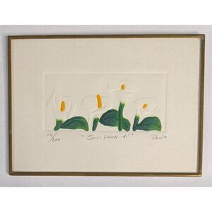 Rocio Pindter Embossed Floral Art Print Metal Frame 'These are for you'